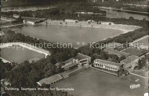 Duisburg Ruhr Fliegeraufnahme Sportpark Wesau Sportschule Kat. Duisburg