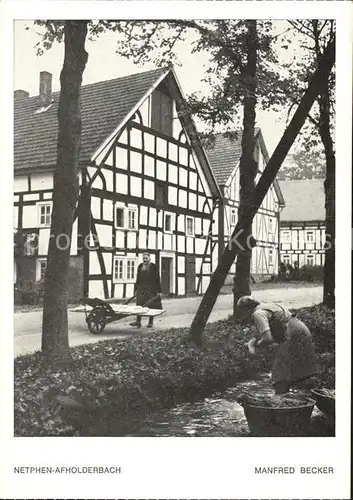 Afholderbach Dorfteil Frauen Bauer Kat. Netphen