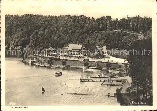 Kriebstein Anlegestelle Gasthaus Faehre Kat. Kriebstein