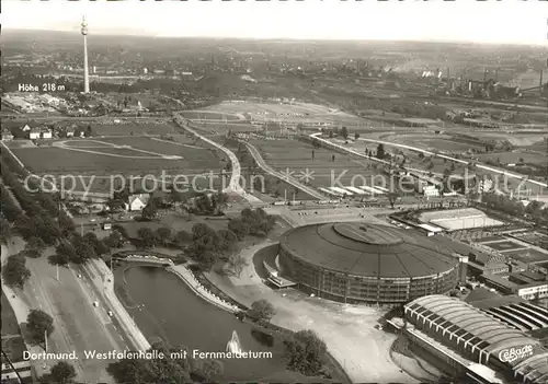 Dortmund Westfalenhalle Fernmeldeturm Fliegeraufnahme Kat. Dortmund