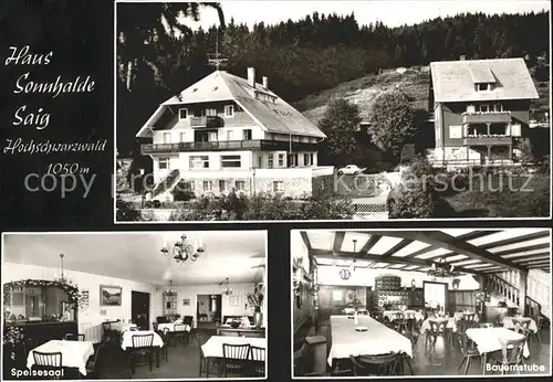 Saig Schwarzwald Haus Sonnhalde Speisesaal Bauernstube Kat. Lenzkirch