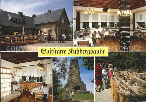 Reichenbach Vogtland Brockau Gaststaette Kuhbergbaude Turm Spielplatz Kat. Reichenbach