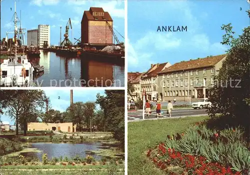 Anklam Peenehafen Schwimmhalle Marktplatz Kat. Anklam