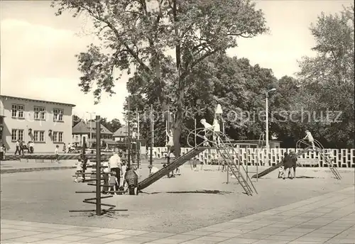 Muehlhausen Thueringen Naherholungsheim Schwanenteich Spielplatz Kat. Muehlhausen Thueringen