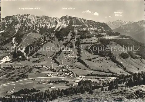 Oberjoch Kuehgundspitze Iseler Hochvogel Bergstation Mattlihaus Kat. Bad Hindelang
