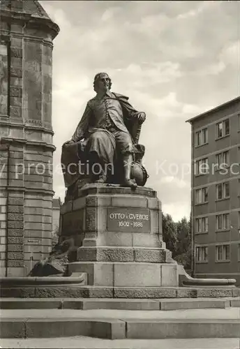 Magdeburg Otto von Guercke Denkmal Kat. Magdeburg