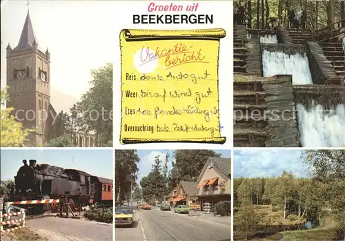 Beekbergen Kirche Eisenbahn Wasserfall  Kat. Apeldoorn