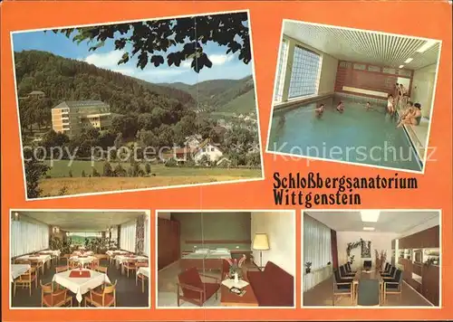 Laasphe Bad Schlossbergsanatorium Wittgenstein Kat. Bad Laasphe