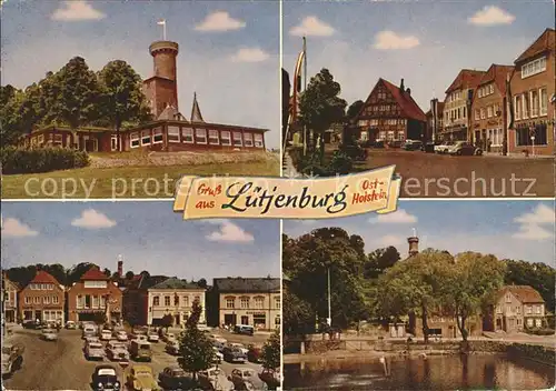 Luetjenburg Holstein Turm Teich Springbrunnen Teilansichten Kat. Luetjenburg