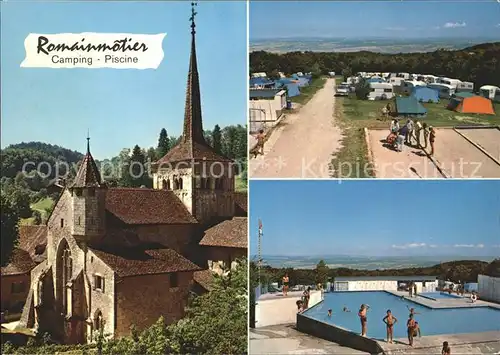 Romainmotier Camping Piscine Le Nozon Kirche Kat. Romainmotier