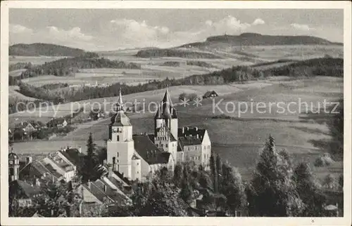 Schwarzenberg Erzgebirge mit Scheibenberg Kat. Schwarzenberg