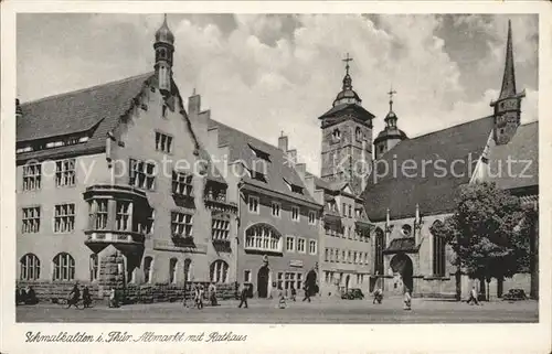 Schmalkalden Altmarkt und Rathaus Kat. Schmalkalden