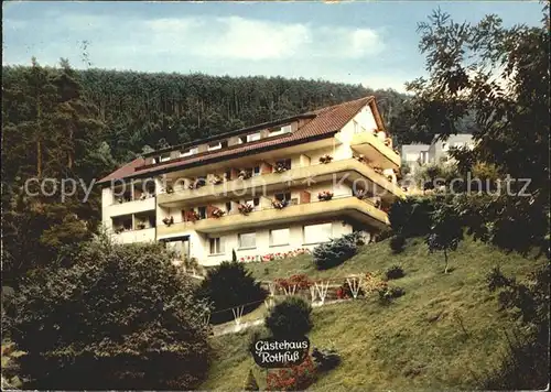 Wildbad Schwarzwald Gaestehaus Rothfuss Kat. Bad Wildbad