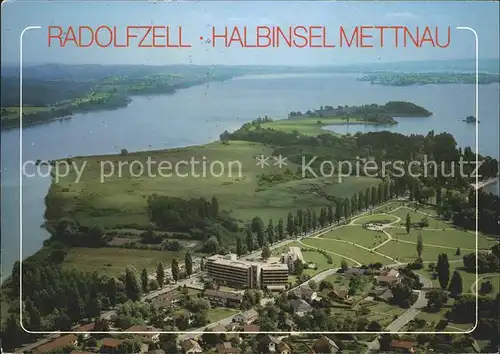 Radolfzell Bodensee Fliegeraufnahme Halbinsel Mettnau Kat. Radolfzell am Bodensee