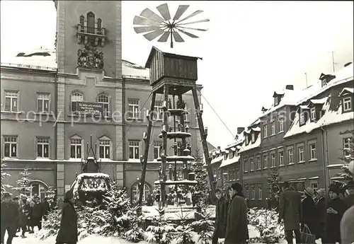 Schneeberg Erzgebirge Markt Weihnachtspyramide  Kat. Schneeberg