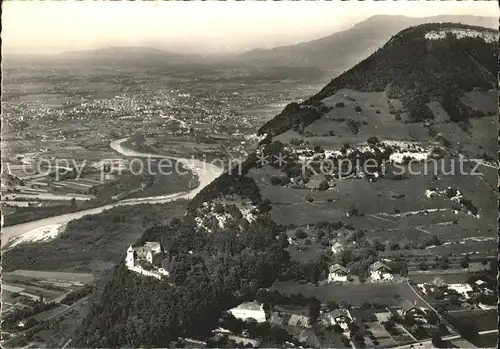 Monnetier Mornex Fliegeraufnahme avec le Chateau Kat. Monnetier Mornex