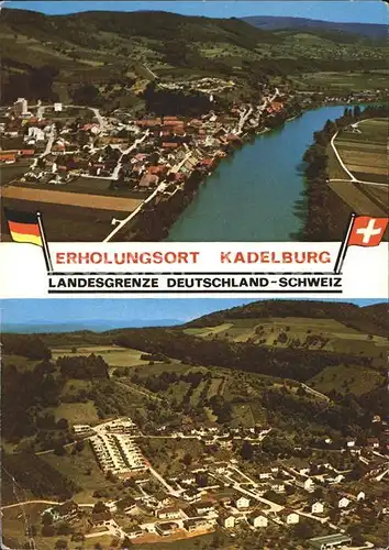 Kadelburg Fliegeraufnahme Landesgrenze Deutschland Schweiz Kat. Kuessaberg