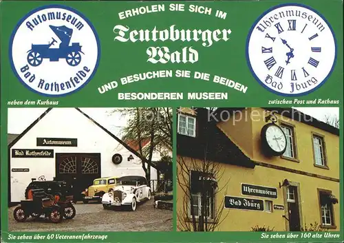 Bad Rothenfelde Automuseum Uhrenmuseum Kat. Bad Rothenfelde