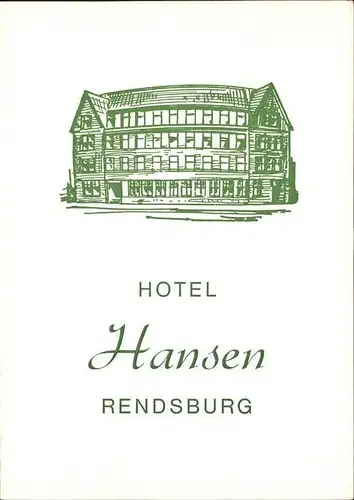 Rendsburg Hotel Hansen Kat. Rendsburg