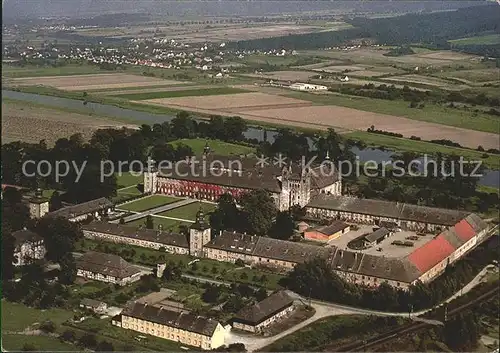 Corvey Fliegeraufnahme Schloss und Reichsabtei bei Hoexter Kat. Hoexter