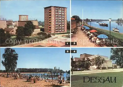 Dessau Rosslau Strandbad Adria Restaurant Kornhaus Elbe Landestheater Kat. Dessau Rosslau