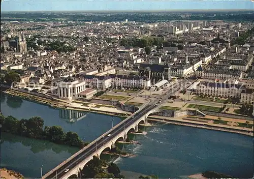 Tours Indre et Loire Fliegeraufnahme Pont Wilson sur la Loire Kat. Tours