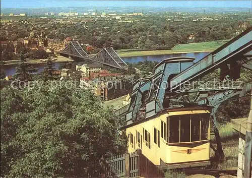 Dresden Bergbahn Blaues Wunder Loschwitzhoehe Kat. Dresden Elbe