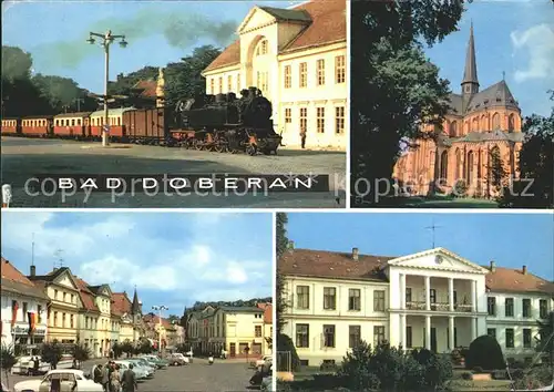 Bad Doberan Baederbahn Dampflok Marktplatz Klosterkirche Moorbad Kat. Bad Doberan