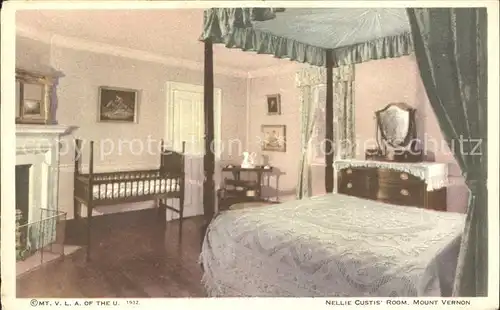 Mount Vernon Virginia Nellie Custis Rom Schlafzimmer Kat. Mount Vernon