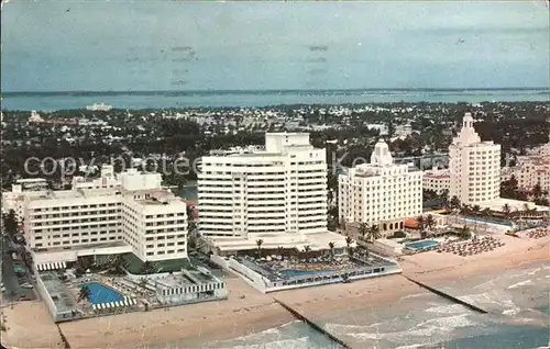 Miami Beach Fliegeraufnahme Hotels am Strand Kat. Miami Beach