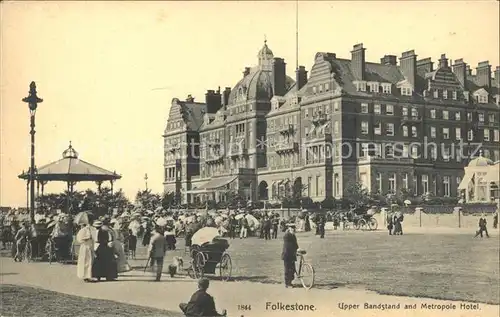 Folkestone Upper Bandstrand and Metropole Hotel Kat. Shepway