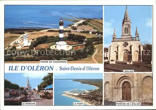 Ile d Oleron Fliegeraufnahme Leuchtturm Eglise Port Marche Kat. Saint Pierre d Oleron