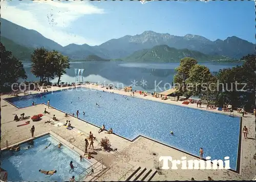 Kochel See Trimini Schwimmbad mit Herzogstand Kat. Kochel a.See