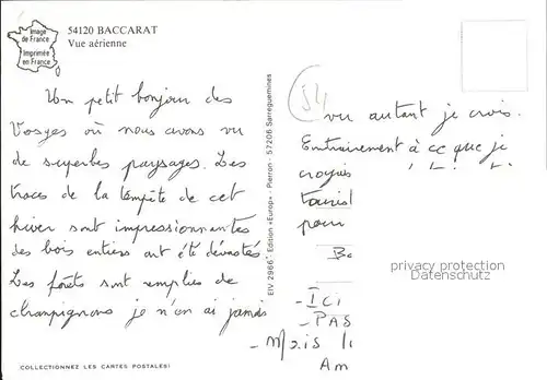 Baccarat Fliegeraufnahme Flusspartie Kat. Baccarat