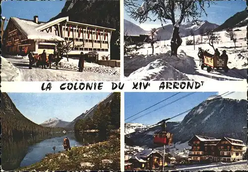 Morzine La Colonie du 14. Arrond Seilbahn See Pferdewagen Kat. Morzine