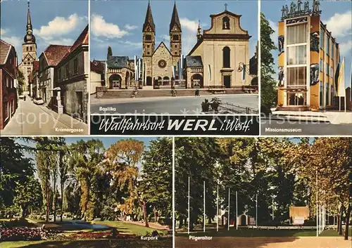 Werl Westfalen Kraemergasse Basilika Missionsmuseum Pilgeraltar Kurpark Kat. Werl