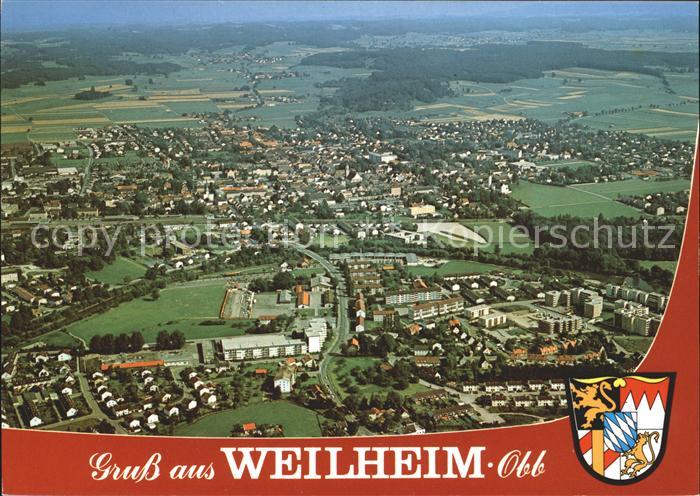 Weilheim Oberbayern Fliegeraufnahme Kat. Weilheim i.OB Nr. ke78646