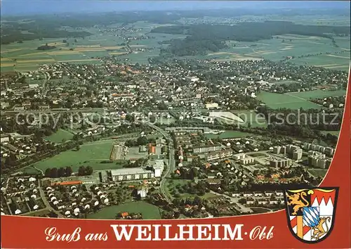 Weilheim Oberbayern Fliegeraufnahme Kat. Weilheim i.OB