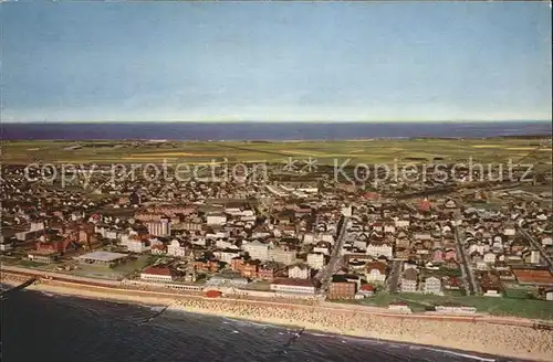 Westerland Sylt Fliegeraufnahme mit Strand Kat. Westerland