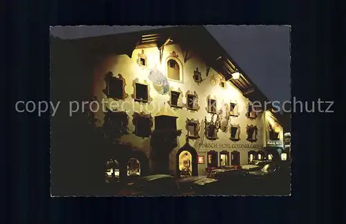 Kitzbuehel Tirol Hotel Goldener Greif bei Nacht Kat. Kitzbuehel