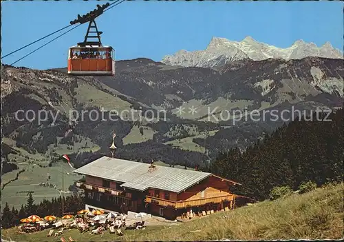 St Johann Tirol Seilbahn Angerer Alm am Kitzbueheler Horn Kat. St. Johann in Tirol