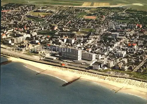 Westerland Sylt Fliegeraufnahme mit Strand Kat. Westerland