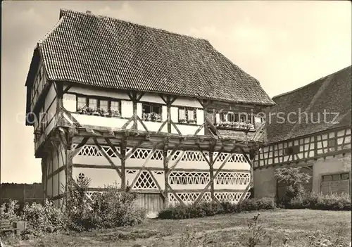 Pfullendorf aeltestes Wohnhaus Fachwerk erbaut 1317 Kat. Pfullendorf