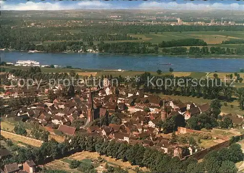 Zons Fliegeraufnahme mit Rhein Kat. Dormagen