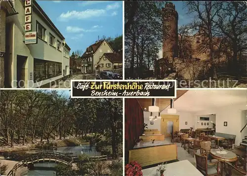 Bensheim Bergstrasse Cafe Restaurant zur Fuerstenhoehe Alois Klier Kat. Bensheim