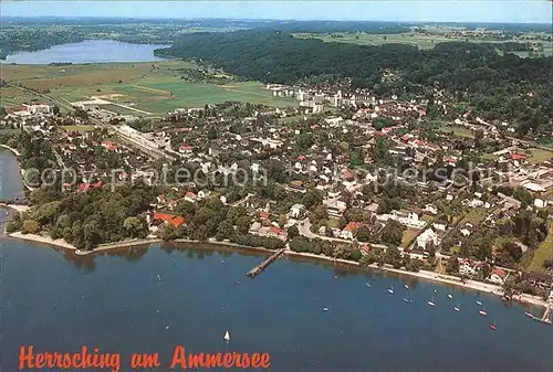 Herrsching Ammersee Fliegeraufnahme mit Ammersee / Herrsching a.Ammersee /Starnberg LKR
