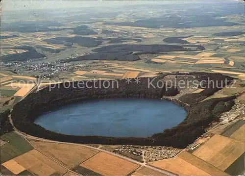 Gillenfeld Fliegeraufnahme Das Pulvermaar Kat. Gillenfeld