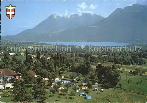Lathuile Fliegeraufnahme Camping du Verger Fleuri Lac d Annecy Kat. Lathuile