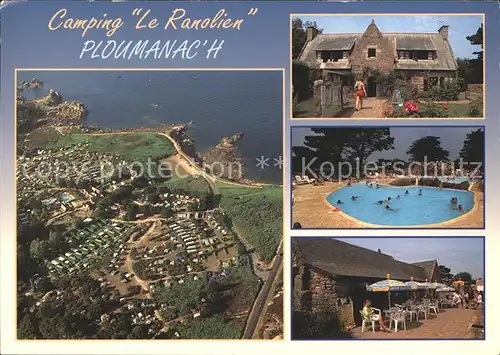 Ploumanach Fliegeraufnahme Camping Le Ranolien Kat. Perros Guirec