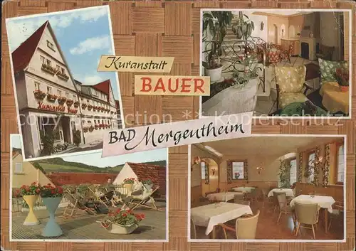 Bad Mergentheim Kuranstalt Bauer Kat. Bad Mergentheim